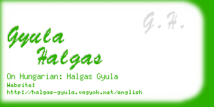 gyula halgas business card